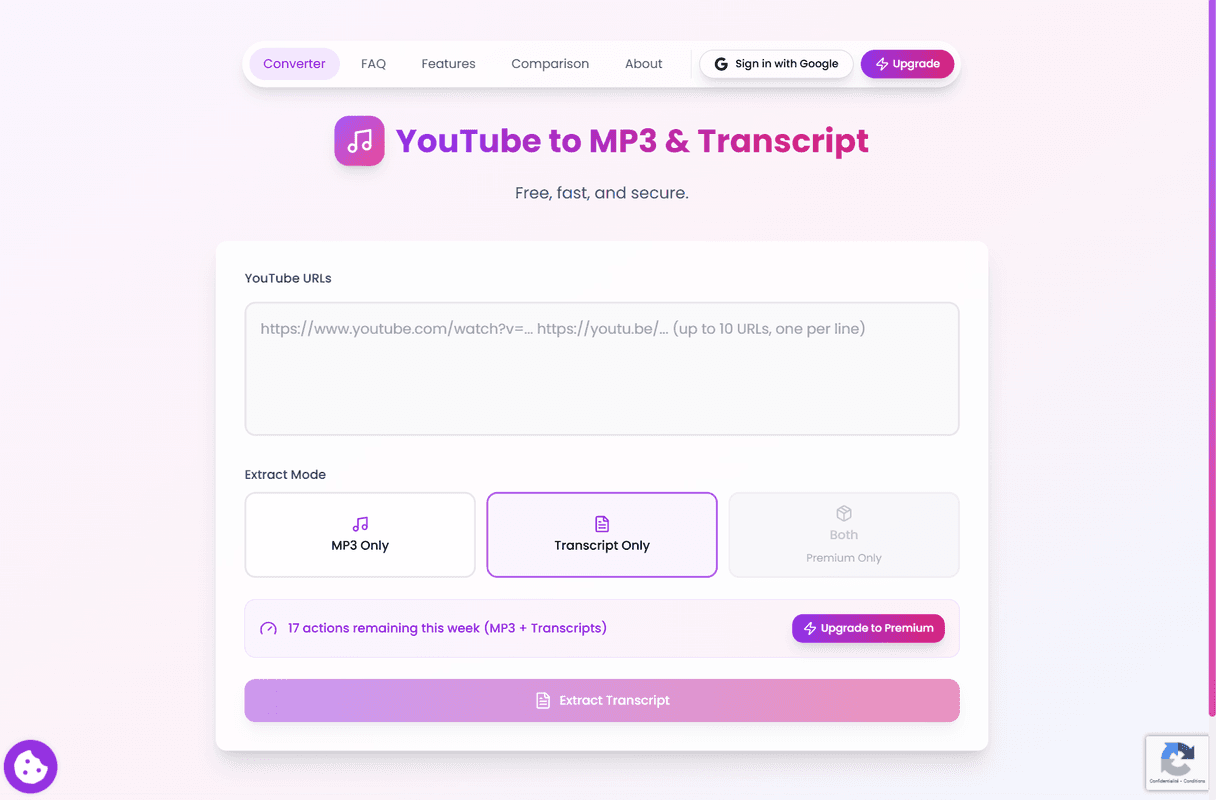 YouTube MP3 Transcript